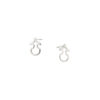 Silver Small Ear Studs "Hands on the Hips"