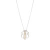 Silver Necklace with pearls "Hands on the Hips"